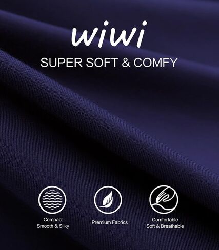 WiWi Nightgowns for Women Bamboo Viscose 3/4 Sleeve Sleepshirt Soft V-neck Nightshirts Loose Pajama Dress S-XXL in Kuwait