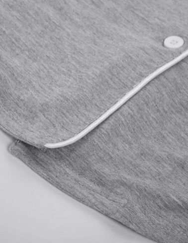 Zexxxy Women's Soft Nightgowns Button Down Sleep Shirts Boyfriend Nightshirt Long Sleeve S-XXL in Kuwait