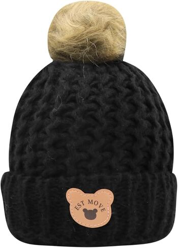 قبعة صغيرة محبوكة للأطفال، قبعة شتوية دافئة مع وشاح منسوج in Kuwait