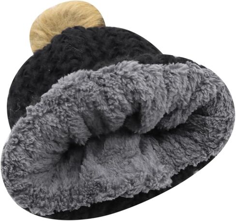 قبعة صغيرة محبوكة للأطفال، قبعة شتوية دافئة مع وشاح منسوج in Kuwait