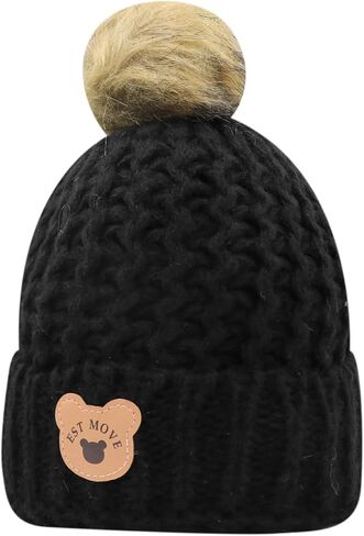 قبعة صغيرة محبوكة للأطفال، قبعة شتوية دافئة مع وشاح منسوج in Kuwait