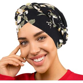 Novarena African Turban for Women Knot Pre-Tied Bonnet Beanie Cap Headwrap