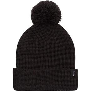 Hurley Women's Winter Hat - Lydia Cuffed Slouchy Beanie with Pom Pom