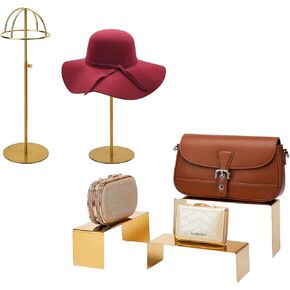 حامل عرض المحفظة الذهبية ومجموعة حامل عرض القبعة in Kuwait