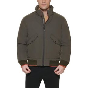 Tommy Hilfiger Men's Flex Stretch Performance Bomber, Olive, Large in Saudi Arabia