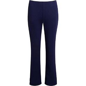 Loxdonz Women's Bootleg Trousers Ladies Bootcut Stretch Finely Ribbed Nurse Carer Work Bottoms Elasticated Waist Pants