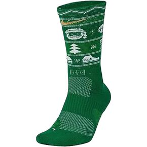 Elite Christmas Crew Basketball Socks Size Men 8-12 Women 10-13