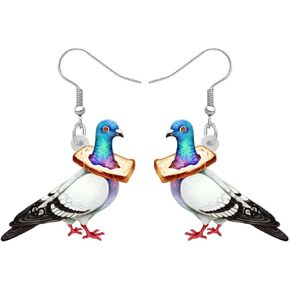 DALANE Acrylic Anime Hawaii Pigeon Earrings Dangle Drop Top Hat Bird Animals Jewelry for Women Girls Kids Gifts Party Favors Charms