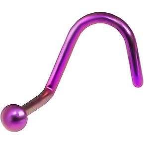 Forbidden Body Jewelry 20g IP Plated 2mm Dome Top Surgical Steel Nose Screw