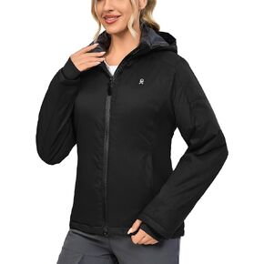 Little Donkey Andy Women's Heat Reflective Winter Warm Jackets with Hooded Water Resistant Windbreaker for Ski Snow Coat