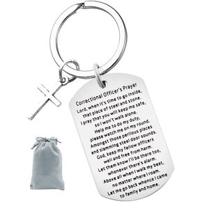 Vadaka Correctional Officer Keychain Gift Prayer Jewelry Christian Gift Religious Jewelry Birthday Thanksgiving Day Christmas Gift from Correctional Officer Mom Wife Daughter
