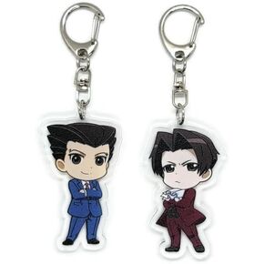 EBTY DREAMS Inc. - Set of 2 Ace Attorney Acrylic Keychain Phoenix Wright, Miles Edgeworth v1