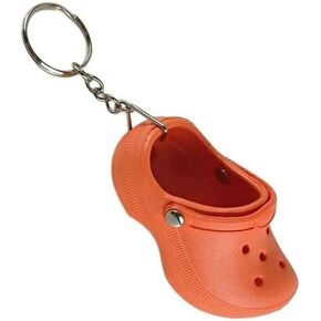 tenghong2021 Women Cute Mini Shoes Keychain Funny Key Buckle Kids Girls Boys Lovely Clog Shoe Bubble Charms Birthday Gifts