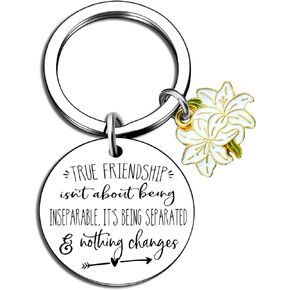 Best Friend Keychain Gifts For Women Sister Long Distance Friendship Gift Bestie Best Friend Birthday Gifts For Women Moving Away Gift For Teen Girls Anniversary Accessories