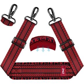 ZINZ 75" Shoulder Strap with Fixed Pad and Dual Balanced Buckles，Blue Gold Jacquard