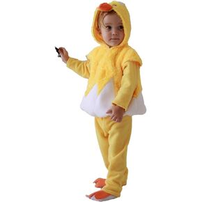 زي الدجاجة للأطفال، زي حيوانات عيد الهالوين، مجموعة كتكوت قطيفة للأطفال للجنسين باللون الأصفر in Kuwait