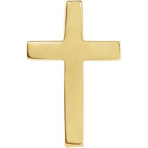 Jewels By Lux 14K Yellow Gold 18x12mm Cross Lapel Pin