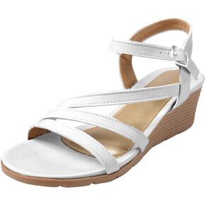Yidaimi Women's Wedge Sandals Dressy Classic Wedge Sandals for Women with Ajustable Ankle Strap Design Open Toe Platform Sandal