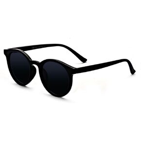 Vintage Polarized Horn Rimmed Round Circle Sunglasses UV400 Protection