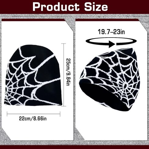 URSKYTOUS العنكبوت محبوك بيني قبعة الشتاء للنساء الرجال لطيف سميكة القوطية العصرية خفيفة الوزن القبعات Y2k في الهواء الطلق أغطية الرأس in Kuwait