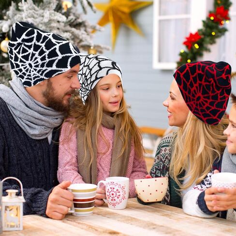 URSKYTOUS العنكبوت محبوك بيني قبعة الشتاء للنساء الرجال لطيف سميكة القوطية العصرية خفيفة الوزن القبعات Y2k في الهواء الطلق أغطية الرأس in Kuwait