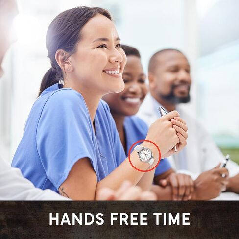 ساعة داكوتا النسائية ممرضة 36 ملم بمينا عسكري مقاومة للماء مع حزام جلدي. ساعة للممرضات، الدعك، الساعة الطبية، ساعة EMT in Kuwait