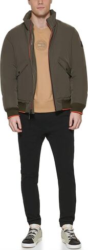 Tommy Hilfiger Men's Flex Stretch Performance Bomber, Olive, Large in Saudi Arabia