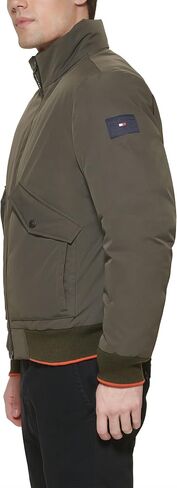 Tommy Hilfiger Men's Flex Stretch Performance Bomber, Olive, Large in Saudi Arabia