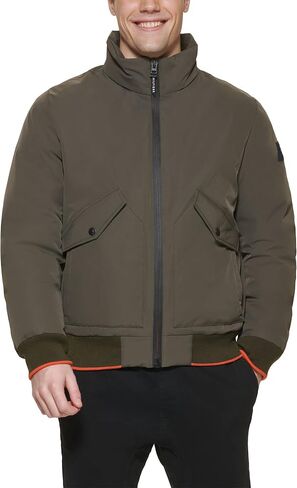 Tommy Hilfiger Men's Flex Stretch Performance Bomber, Olive, Large in Saudi Arabia