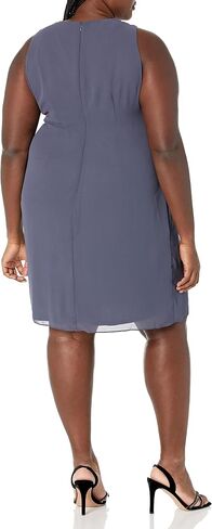 Women's Plus Size Chiffon Tier Jacket Dress with Beading Detail in Saudi Arabia