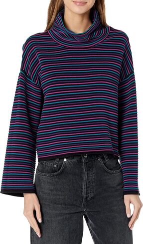DKNY Women's Turtleneck All-Day Comfort Cropped Sportswear Sweater in Saudi Arabia
