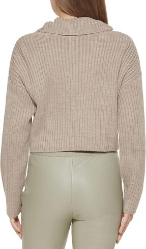 DKNY Women's Turtleneck All-Day Comfort Cropped Sportswear Sweater in Saudi Arabia