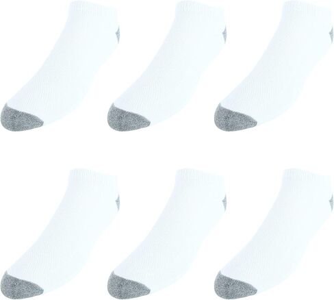 Fruit of the Loom Men's 6-Pair Half Cushion Breathable No Show Socks in Saudi Arabia