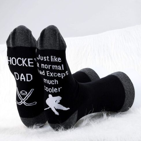 MBMSO 2 Pairs Hockey Dad Socks Funny Hockey Dad Gifts Hockey Gifts for Dad in Saudi Arabia