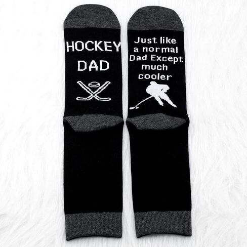 MBMSO 2 Pairs Hockey Dad Socks Funny Hockey Dad Gifts Hockey Gifts for Dad in Saudi Arabia