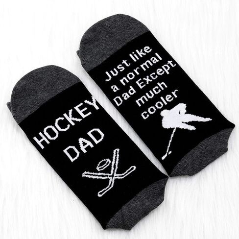 MBMSO 2 Pairs Hockey Dad Socks Funny Hockey Dad Gifts Hockey Gifts for Dad in Saudi Arabia