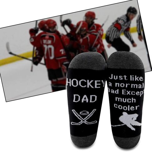 MBMSO 2 Pairs Hockey Dad Socks Funny Hockey Dad Gifts Hockey Gifts for Dad in Saudi Arabia