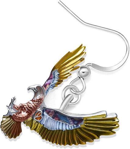 LONYOO Zinc Alloy Flying Eagle Earrings Dangle Jewelry Enamel Hawk Earrings for Women Girls Charms Bird Gifts in Saudi Arabia
