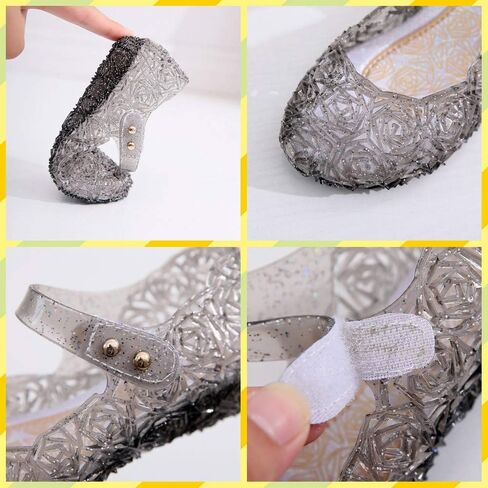 أحذية HJD Princess Fashions Jelly Flats، للأطفال الصغار أو الأطفال، صنادل مناسبة لحفلات أعياد الميلاد للفتيات الصغيرات in Kuwait