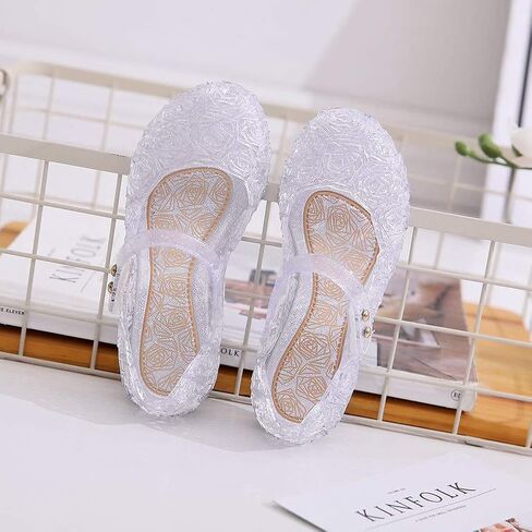 أحذية HJD Princess Fashions Jelly Flats، للأطفال الصغار أو الأطفال، صنادل مناسبة لحفلات أعياد الميلاد للفتيات الصغيرات in Kuwait