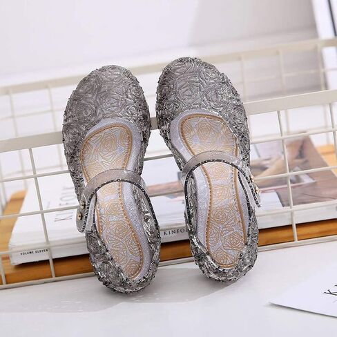 أحذية HJD Princess Fashions Jelly Flats، للأطفال الصغار أو الأطفال، صنادل مناسبة لحفلات أعياد الميلاد للفتيات الصغيرات in Kuwait