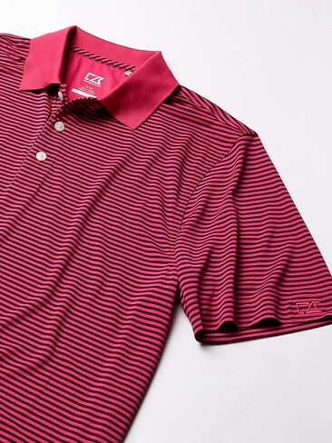 Cutter & Buck Men's Moisture Wicking, 15+ UPF Trevor Stripe Polo Shirt in Kuwait