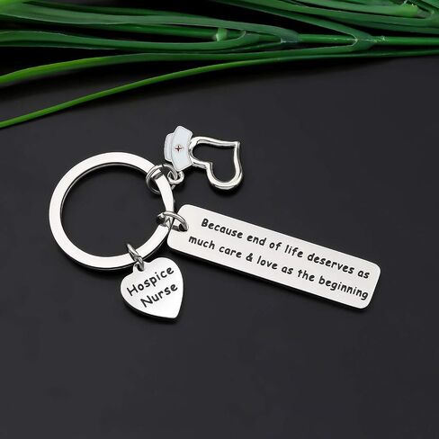Hospice Nurse Keychain Gift Because End Of Life Deserves As Much Care & Love As The Beginning Nurse Appreciation Gift in Saudi Arabia