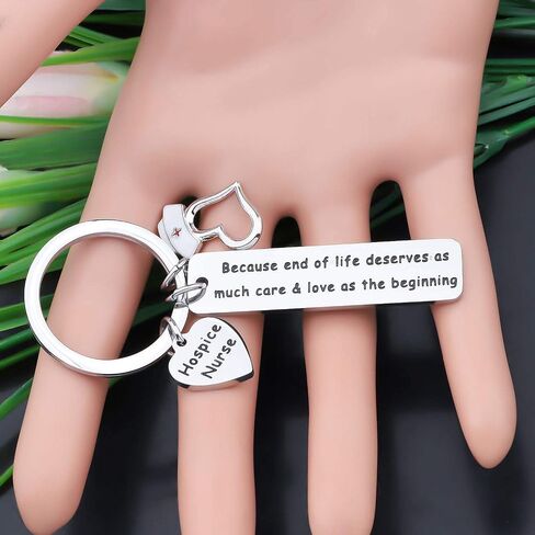 Hospice Nurse Keychain Gift Because End Of Life Deserves As Much Care & Love As The Beginning Nurse Appreciation Gift in Saudi Arabia