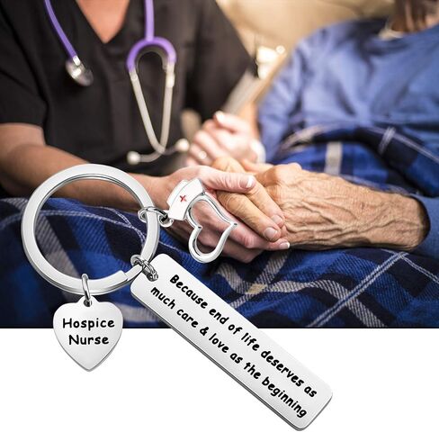 Hospice Nurse Keychain Gift Because End Of Life Deserves As Much Care & Love As The Beginning Nurse Appreciation Gift in Saudi Arabia