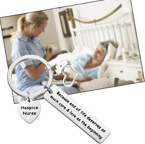 Hospice Nurse Keychain Gift Because End Of Life Deserves As Much Care & Love As The Beginning Nurse Appreciation Gift in Saudi Arabia