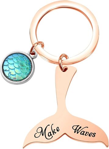 TGBJE Mermaid Tail Keychain Make Waves Keychain Inspirational Gift for Her in Saudi Arabia