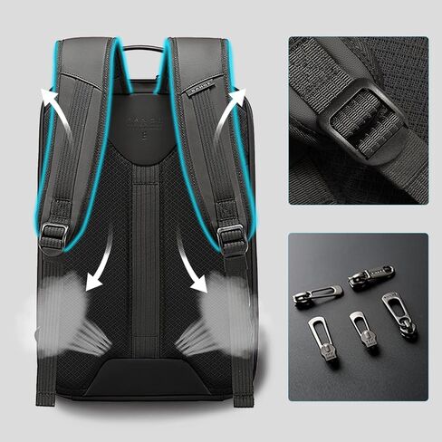 جوكو سيلي حقيبة ظهر صلبة للاب توب للسفر، حقيبة ظهر للالعاب مضادة للسرقة مع منفذ شحن USB، حقيبة ظهر رفيعة للكمبيوتر للعمل مع قفل للرجال in Kuwait