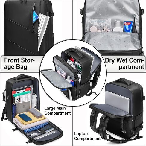 حقيبة ظهر Somago للحمل للرجال والنساء مع حجرة للأحذية، حقائب نهارية كاجوال مقاومة للماء وتناسب أجهزة الكمبيوتر المحمول حتى 16 بوصة in Kuwait