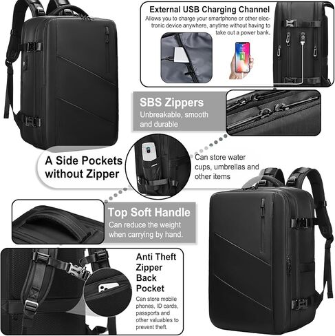 حقيبة ظهر Somago للحمل للرجال والنساء مع حجرة للأحذية، حقائب نهارية كاجوال مقاومة للماء وتناسب أجهزة الكمبيوتر المحمول حتى 16 بوصة in Kuwait